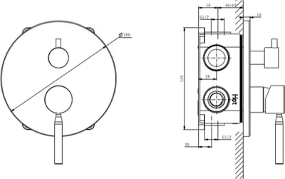 Смеситель Lauter Inset 21CK088C-511-2