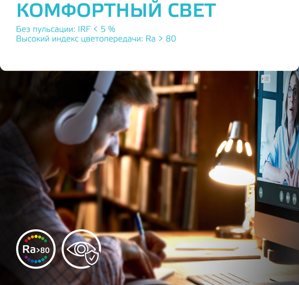 Лампа Gauss Elementary Globe E27 6W 4100K / 53226