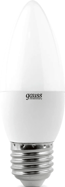 Лампа Gauss Elementary Свеча 6W 450lm 4100K Е27 / 33226