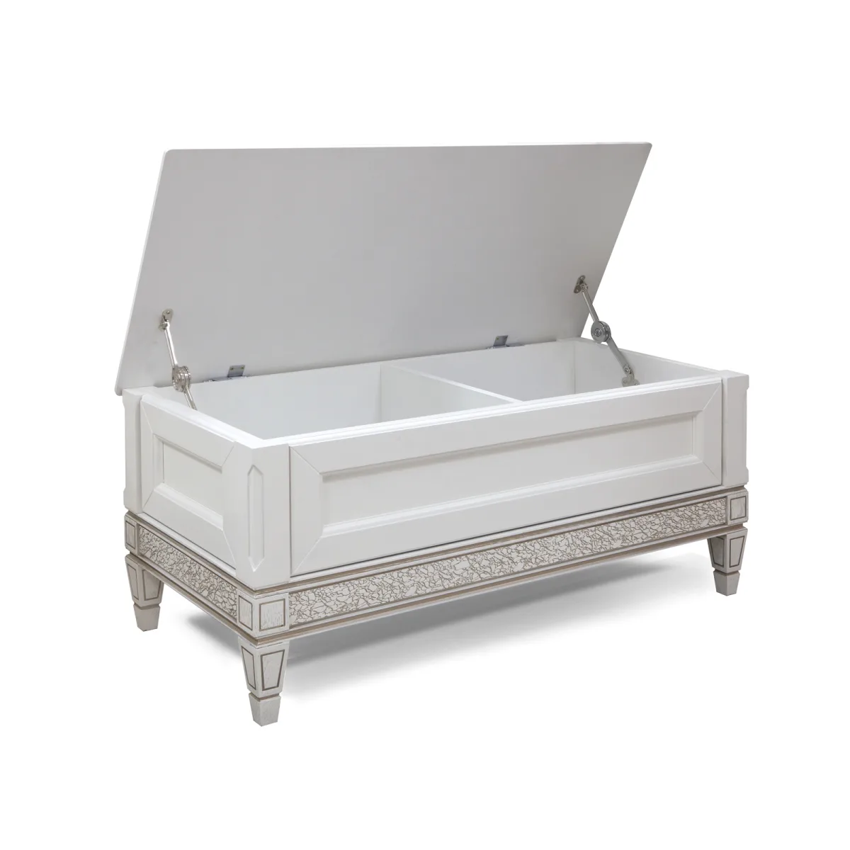 Банкетка гм 6499к,дуб/tiffany-1-cream "бел.дуб/пат" пр."бристоль"