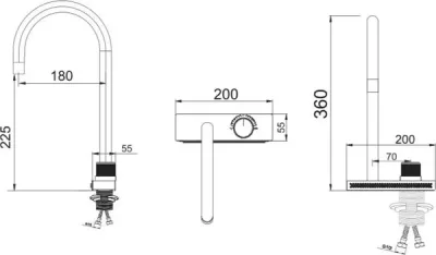 Смеситель РМС SUS130-017F