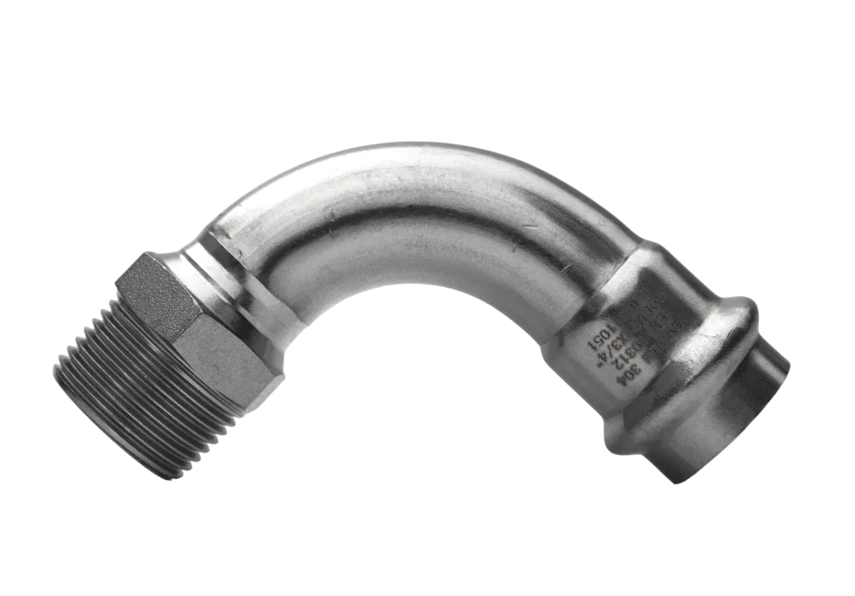 Угольник нерж. сталь 90* нр 22х1/2" magnum