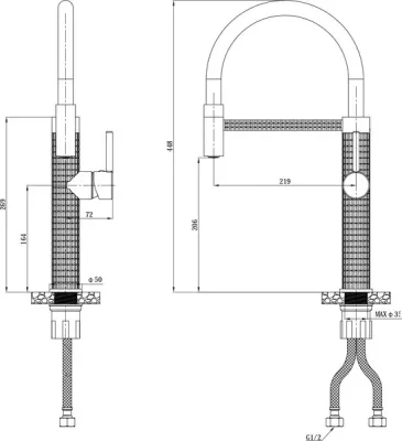 Смеситель Esko K51B