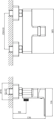 Смеситель Lauter Cascade 21СК9615C