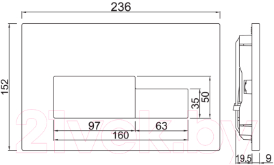 Кнопка для инсталляции Jaquar JCP-CHR-392415