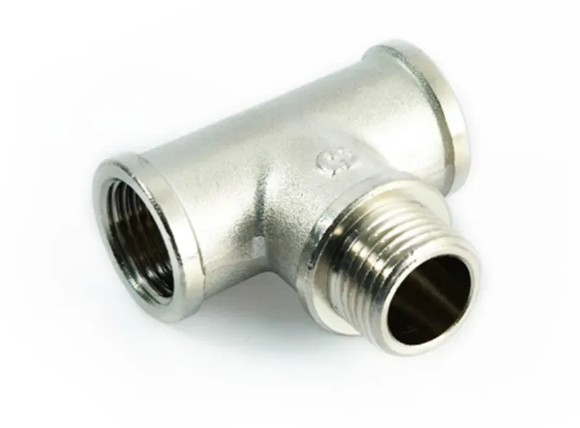 Тройник латунный никел. мрм ду 15 (1/2") general fittings