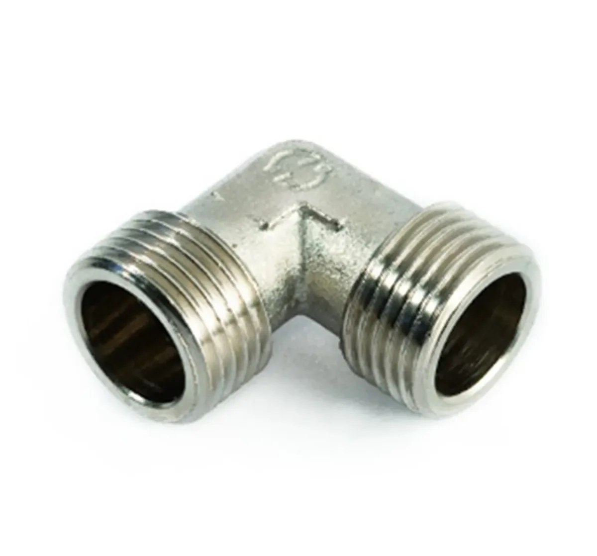Угольник латунный никел. рр ду 15 (1/2") general fittings