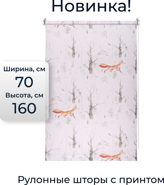 Рулонная штора Franc Gardiner Print Лесные друзья лисы, день 70х160 / 9403217701