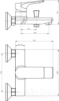 Смеситель Esko Eiger EG 54 w/a