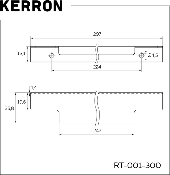 Ручка для мебели Kerron RT-001-300