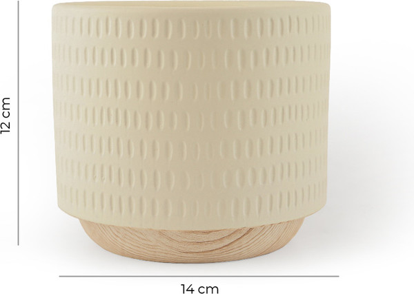 Кашпо Mandarin Decor Често / P18C23104B-12milk