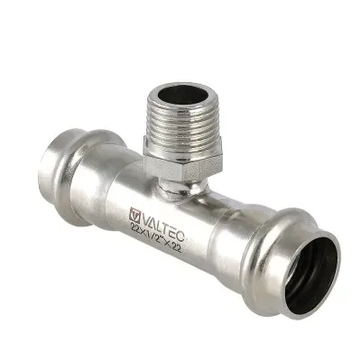 Тройник нерж. сталь нр 15х1/2" valtec