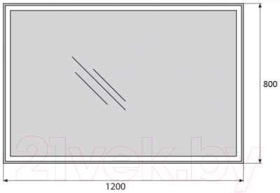 Зеркало BelBagno SPC-GRT-1200-800-LED-BTN