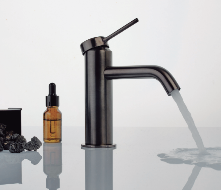 GRB \ TIME \ EterNice Metal Black XL Male Wash Basin Mixer \ Big clic-clac waste  \ EterNice Metal