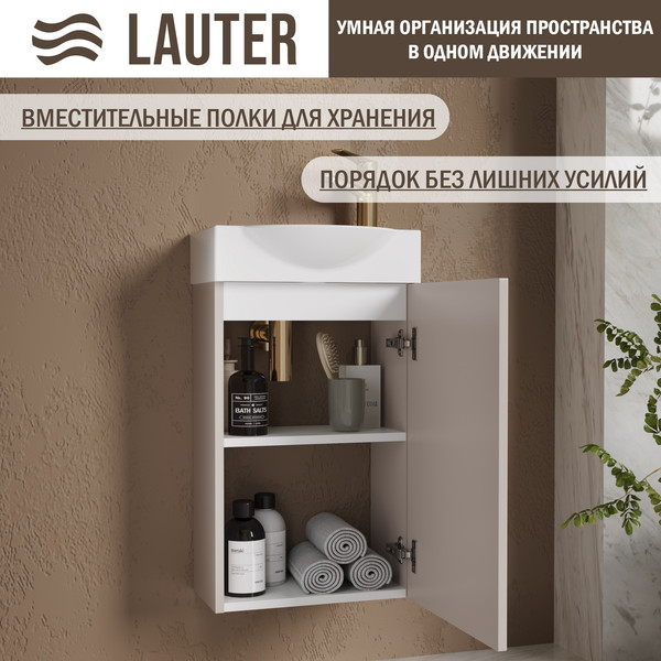 Тумба с умывальником Lauter Из искусственного мрамора Amelia 40