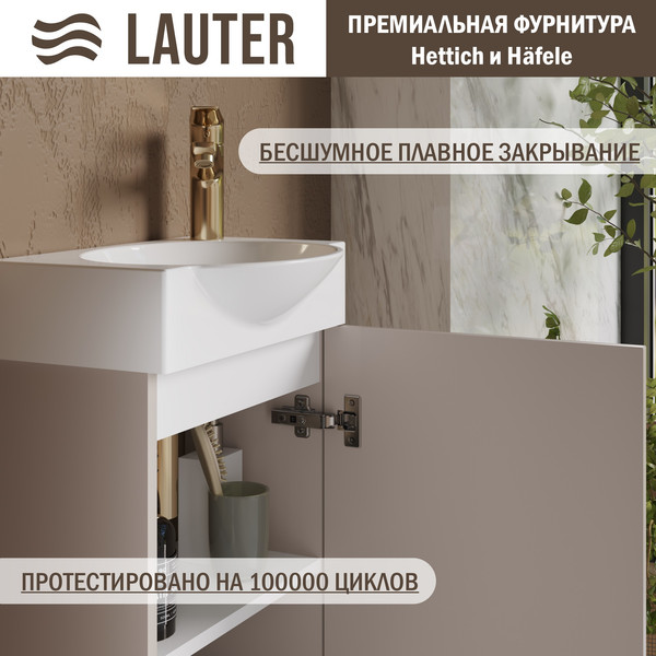 Тумба с умывальником Lauter Из искусственного мрамора Amelia 40