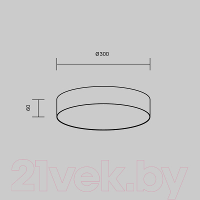 Потолочный светильник Maytoni Zon C032CL-36W3K-RD-B