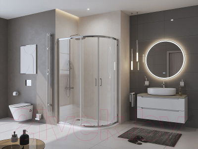 Душевой поддон BelBagno TRAY-MR-UNO-RH-120/90-550-35-W-L-CR