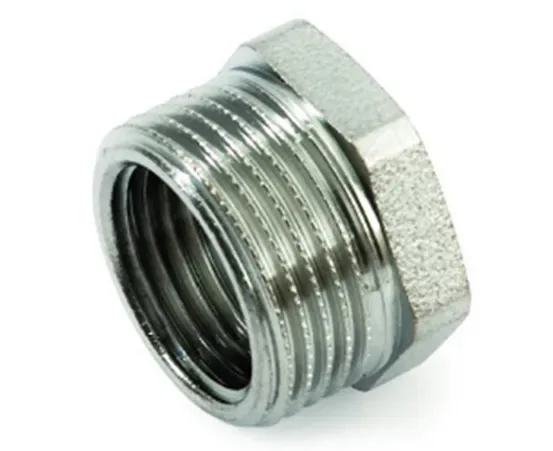 Футорка латунная хром. ду 15х10 (1/2"х3/8") шестигр. general fittings