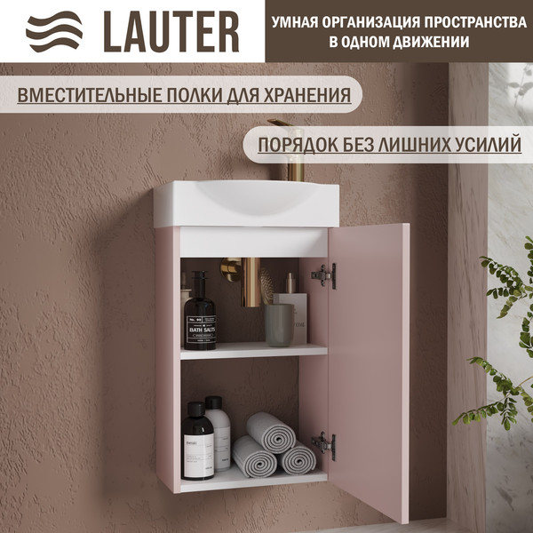 Тумба с умывальником Lauter Из искусственного мрамора Amelia 40