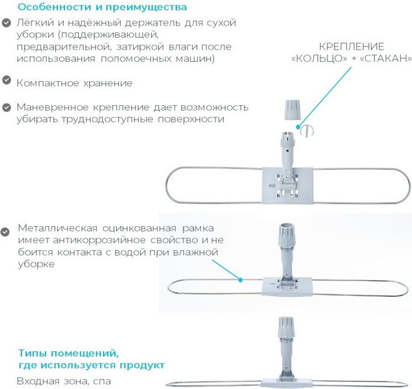 Держатель мопов HQ Profiline 73549