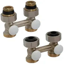 Клапан н-образный прямой для двухтрубных систем 3/4"fх3/4"e арт. r387lx002 giacomini