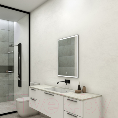 Зеркало Континент Frame Silver Led 60x80