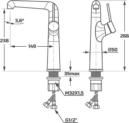 Смеситель Maxonor Pure Life PL1194