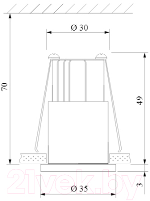 Точечный светильник Elektrostandard 15269/LED 3W SN/BK