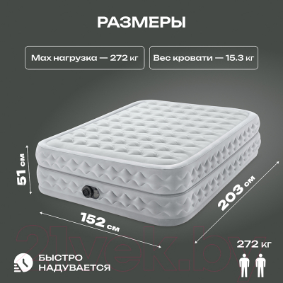 Надувной матрас Intex Supreme Air-Flow 64490