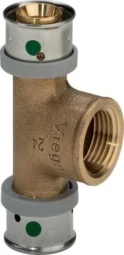 Пресс-тройник бронз. вр 25х3/4"х25 pexfit pro viega