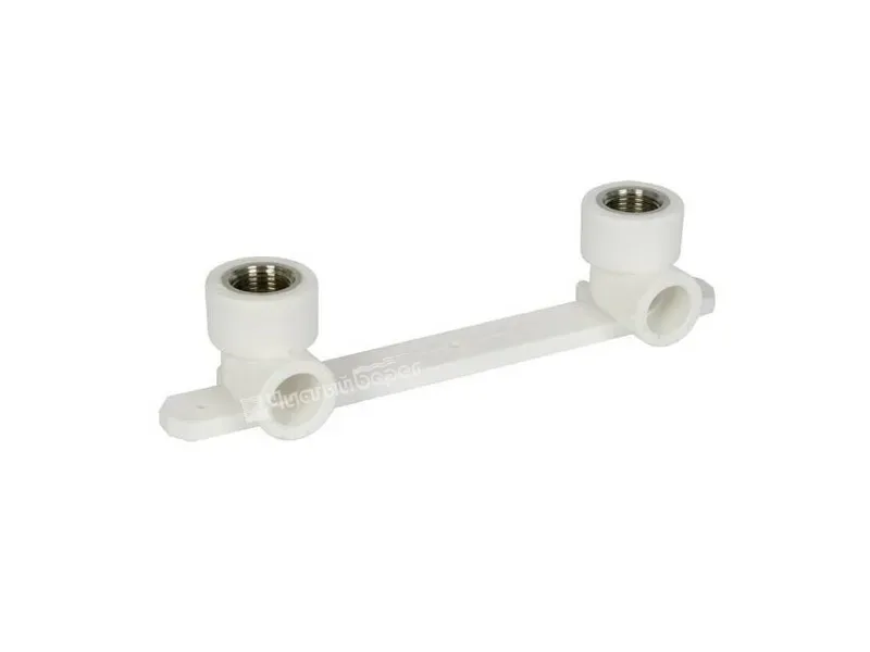 П/п отвод двойной с креплением 20х1/2" firat