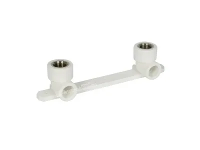П/п отвод двойной с креплением 20х1/2" firat
