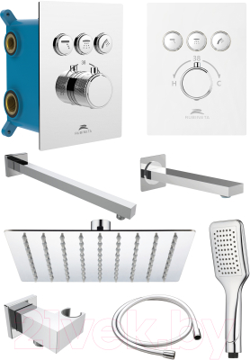 Душевая система со смесителем Rubineta Thermo-3F-Olo(SQ) / 625040