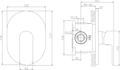 Смеситель Lauter Hidden 21СК157С-521-1