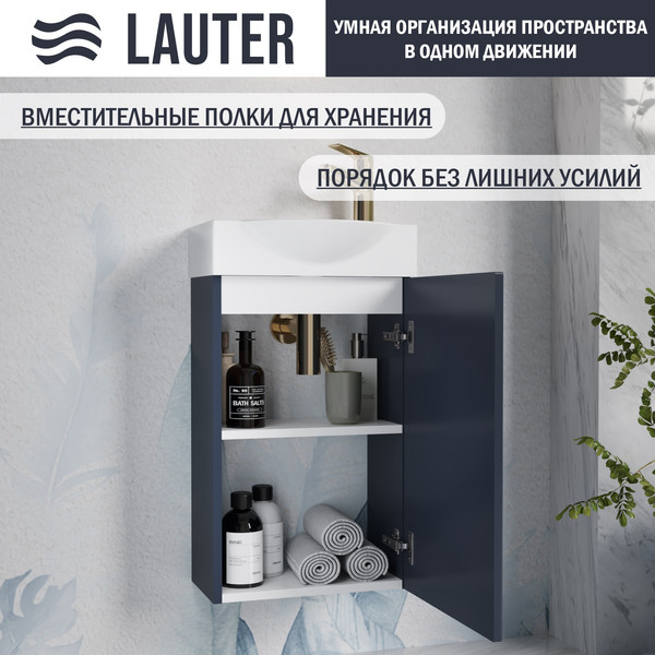 Тумба с умывальником Lauter Из искусственного мрамора Amelia 40