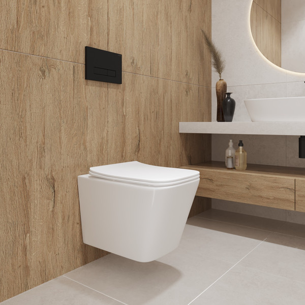 Унитаз подвесной Lauter Square с жестким сиденьем Soft Close / 214903