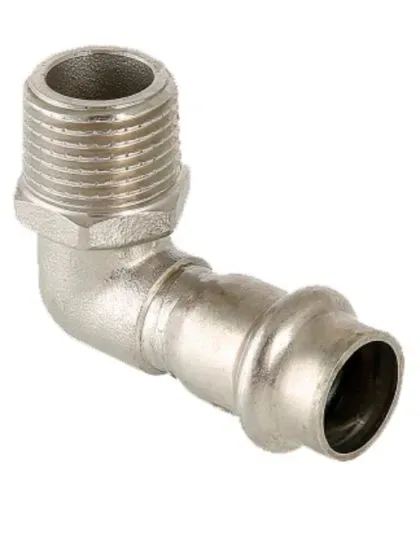Угольник нерж. сталь 90* нр 22х3/4" valtec