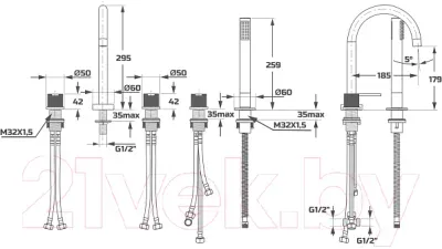 Смеситель Maxonor Pure Life PL1287-16