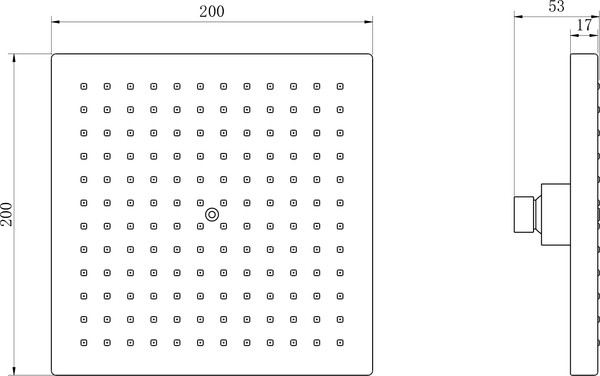 Лейка верхнего душа Lauter Square 21S20109