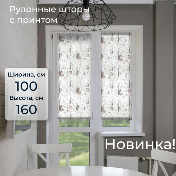 Рулонная штора Franc Gardiner Print Лесные друзья медведи, день 100х160 / 9403219120