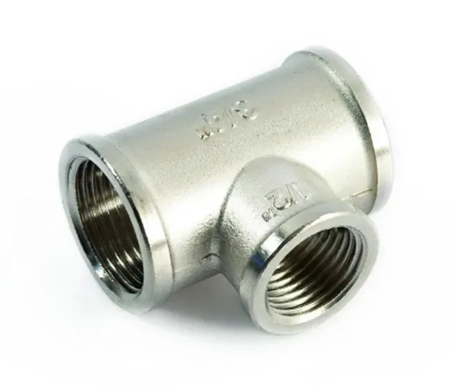 Тройник латунный никел. переходной ду 25х15х25 (1"х1/2"х1") general fittings