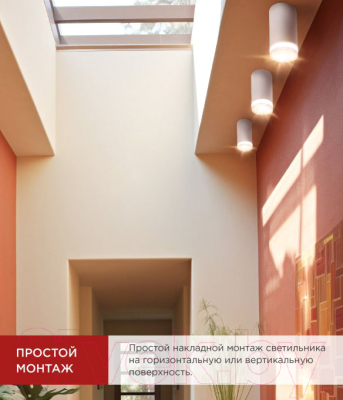Потолочный светильник INhome НПБ Цилиндр-GU10-WL-WH / 4690612046495