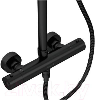 Душевая система со смесителем Cersanit Brasko Black 63112/64527