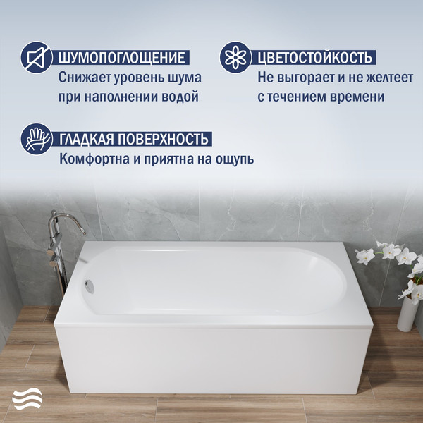 Ванна акриловая Lauter Haven 160x75 / 21202006