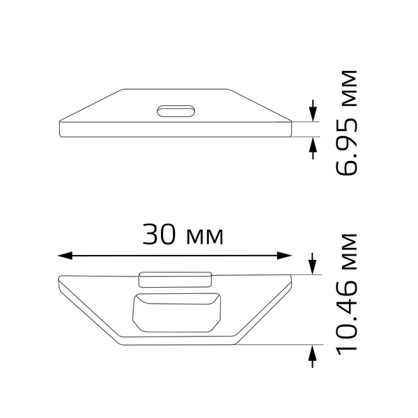 Заглушка для профиля Gauss BT482