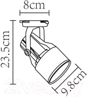 Трековый светильник Arte Lamp Lyra A6252PL-1BK