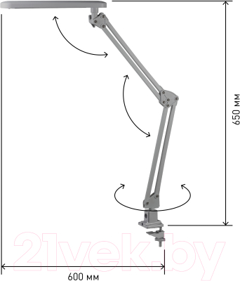 Настольная лампа ЭРА NLED-441-7W-S