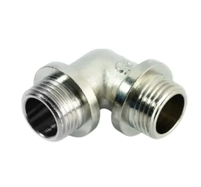 Угольник латунный хром. рр ду 15 (1/2") с бортом general fittings