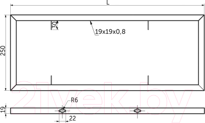 Полкодержатель AKS Renuar 250x1280